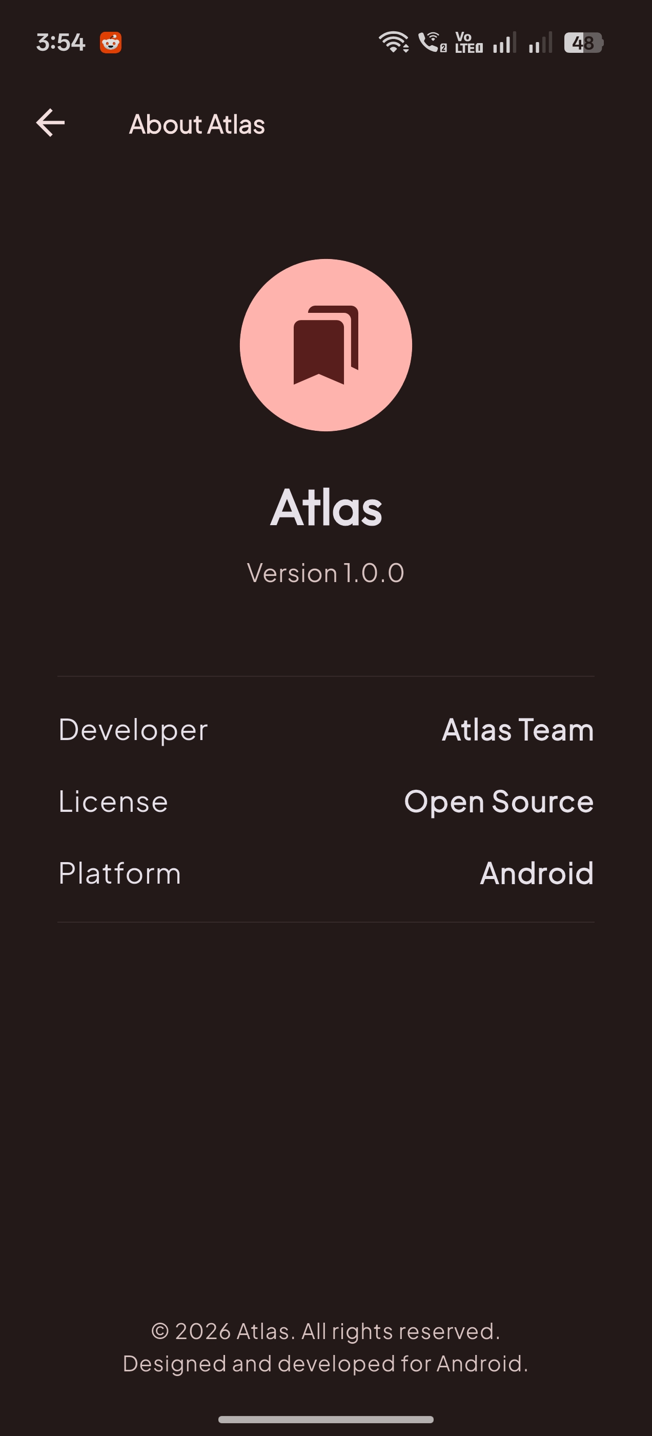Atlas about screen